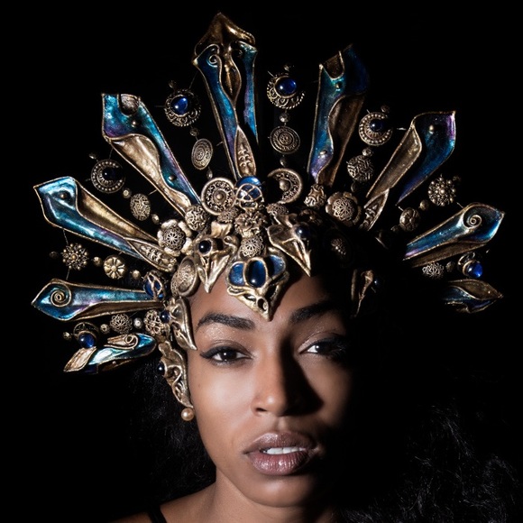 Handmade Queen of the Damned Akasha Aaliyah Crown, blue, excellent quality - Picture 3 of 5